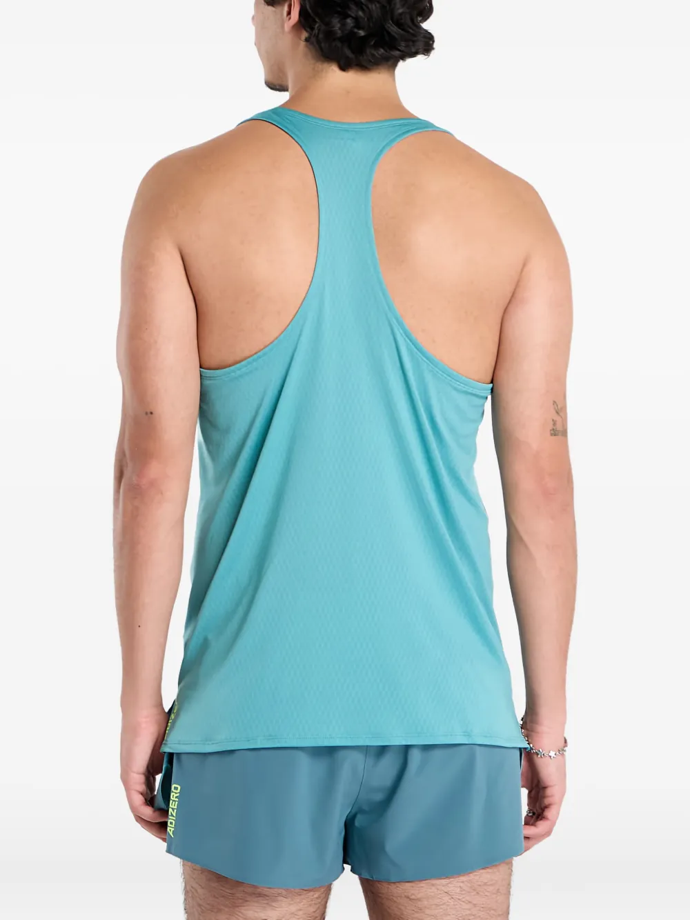 adidas Adizero Archive tanktop met logo Blauw