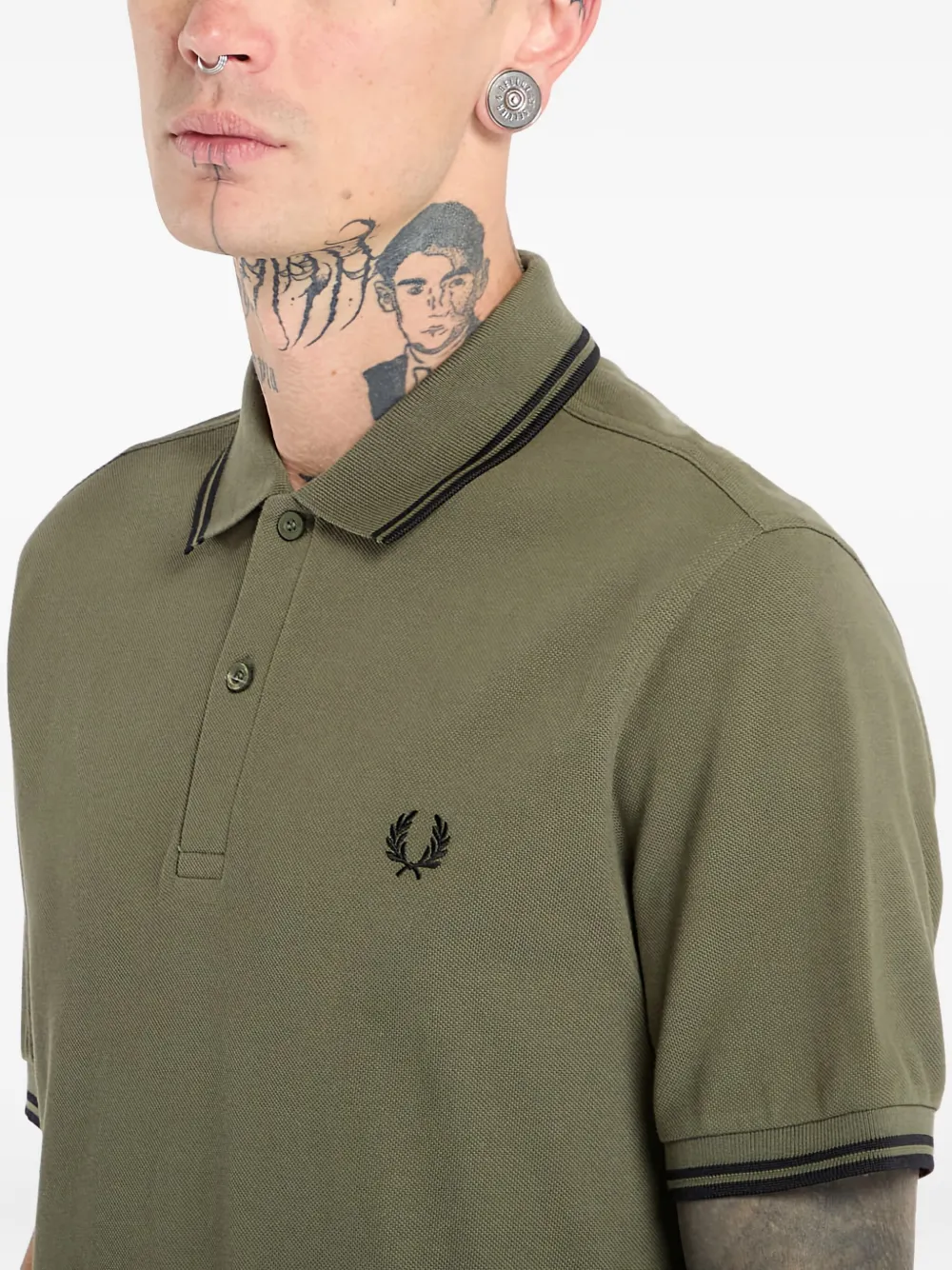 Fred Perry Cotton Polo Shirt In Green