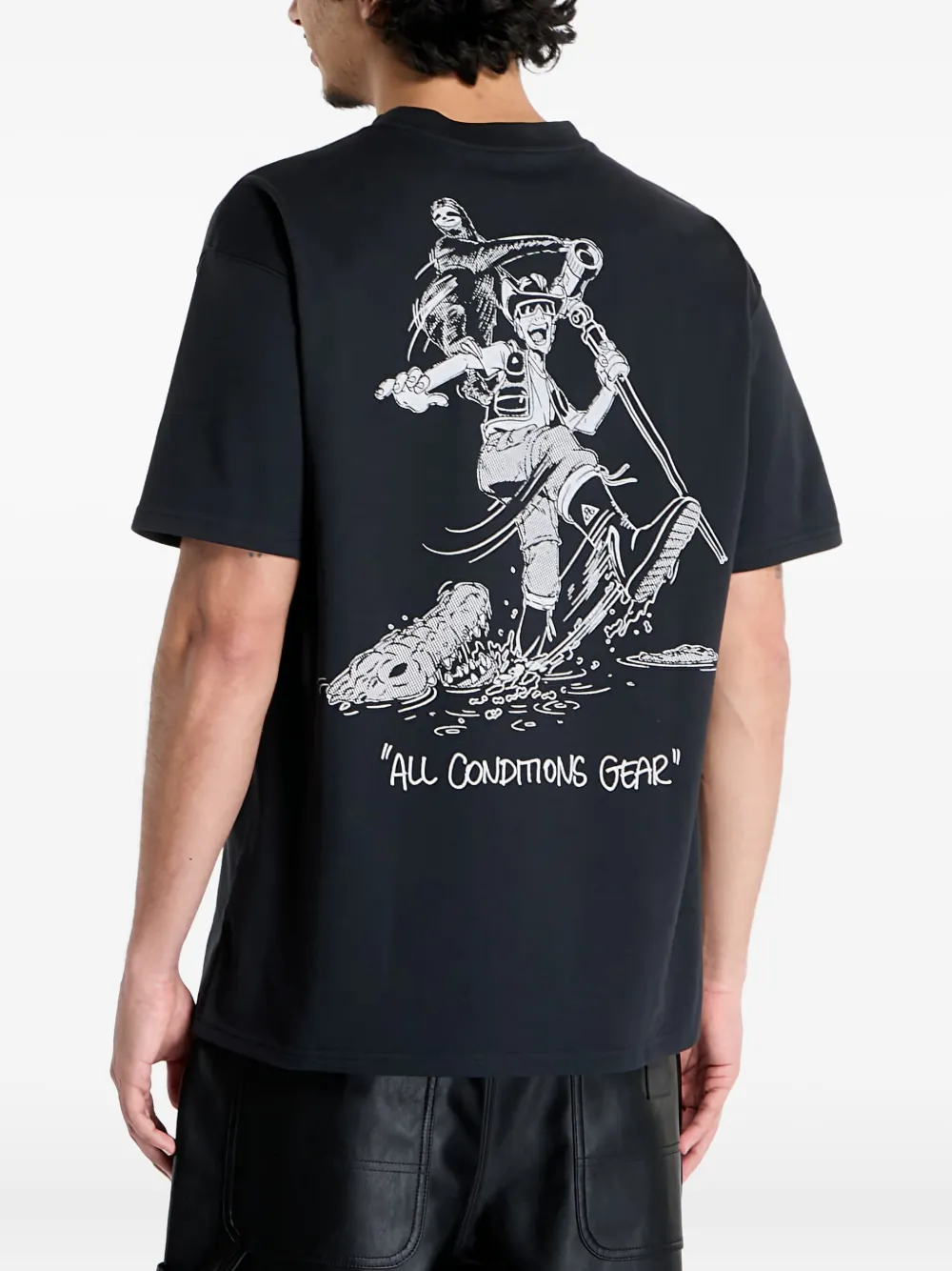 Nike T-shirt met grafische print Zwart
