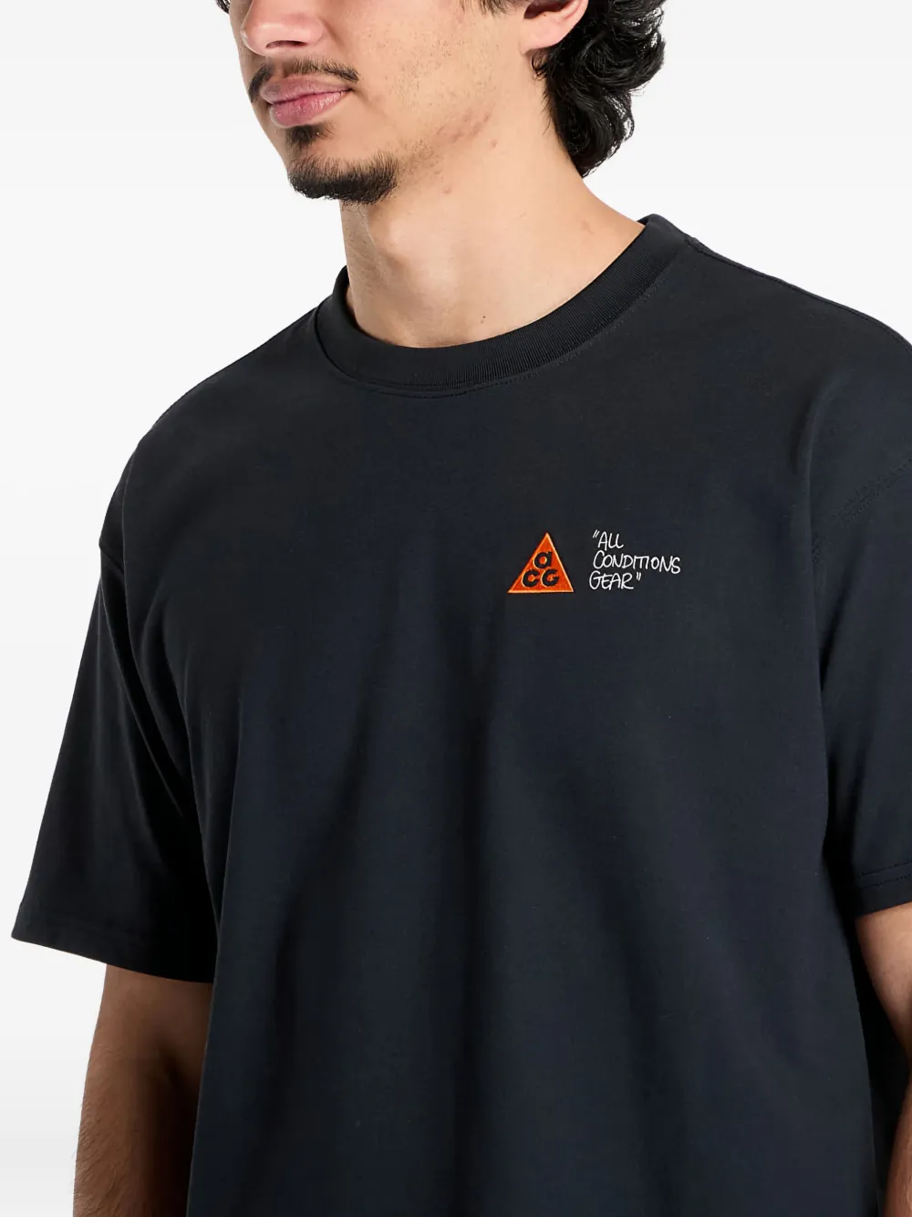 Nike T-shirt met grafische print Zwart