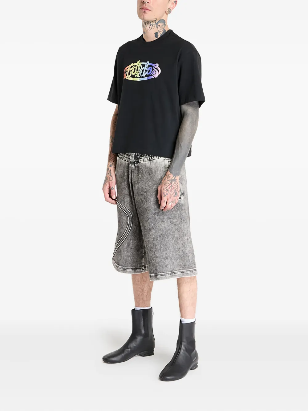 Adidas x Jeremy Scott pride T-shirt - Zwart