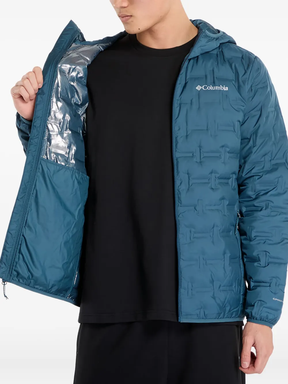 Columbia Jack met capuchon en patroon Blauw