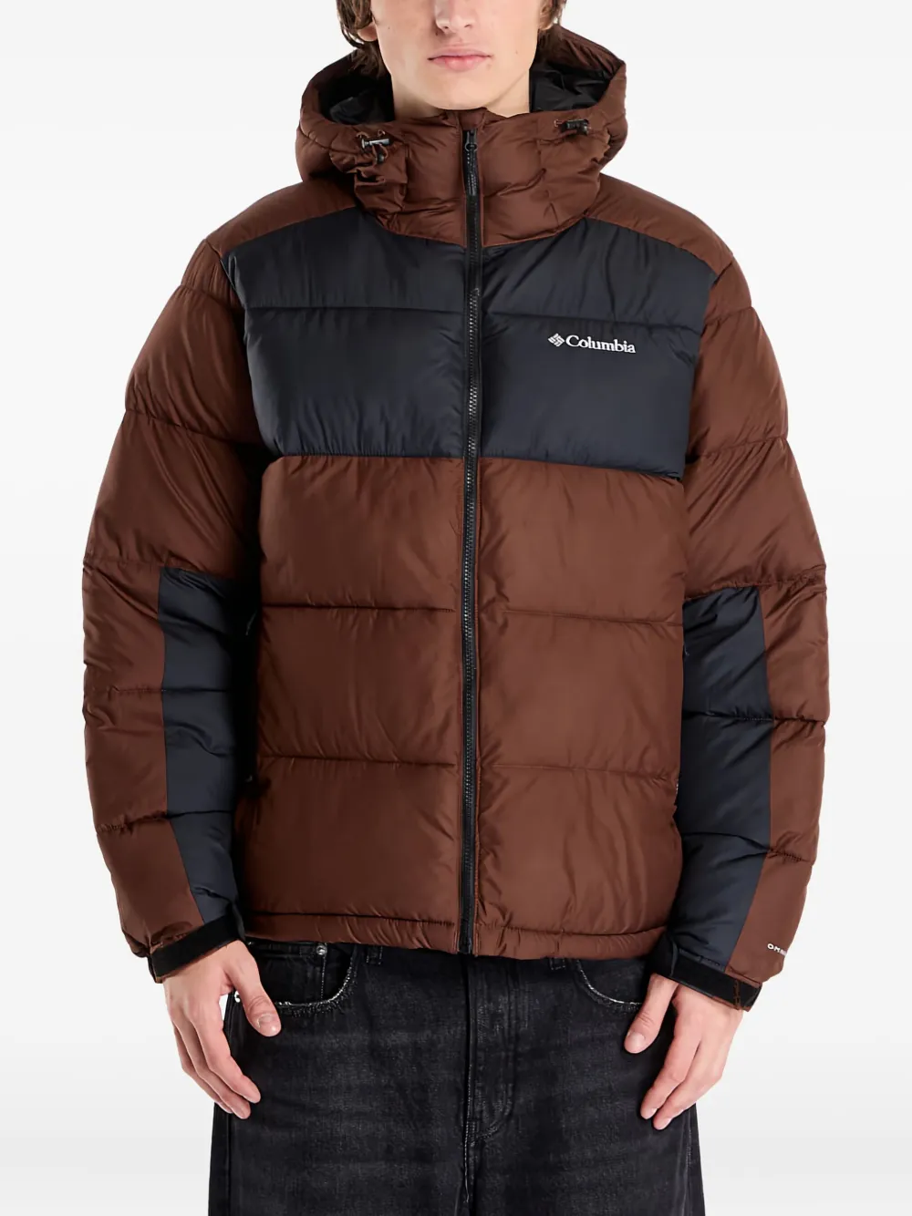 Columbia Pike Lake & trade; II hooded colour-block jacket - ブラウン