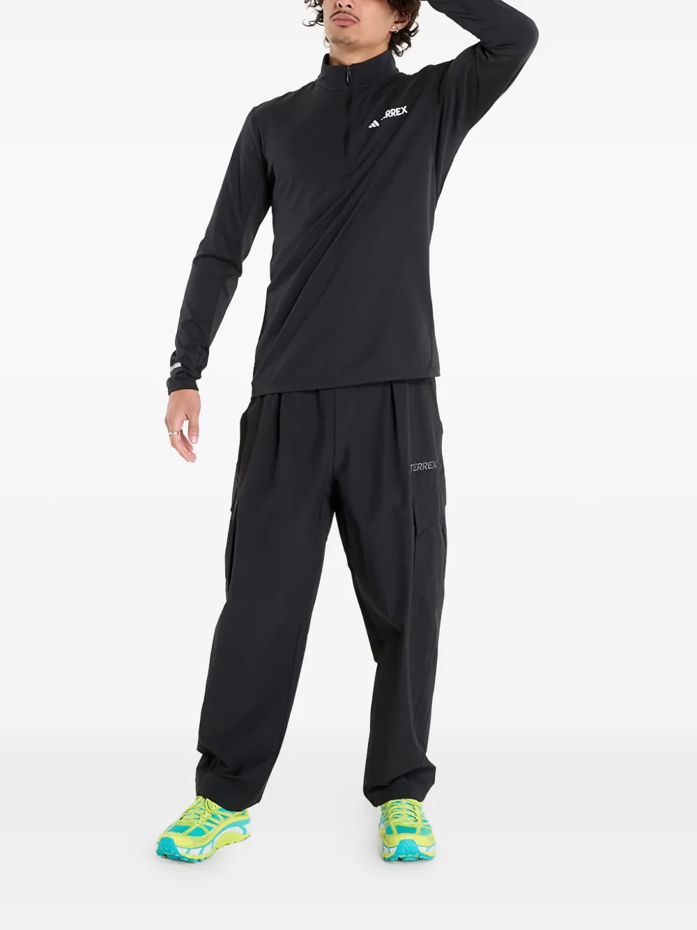 Adidas Terrex Xperior half-zip long-sleeve T-shirt - Zwart