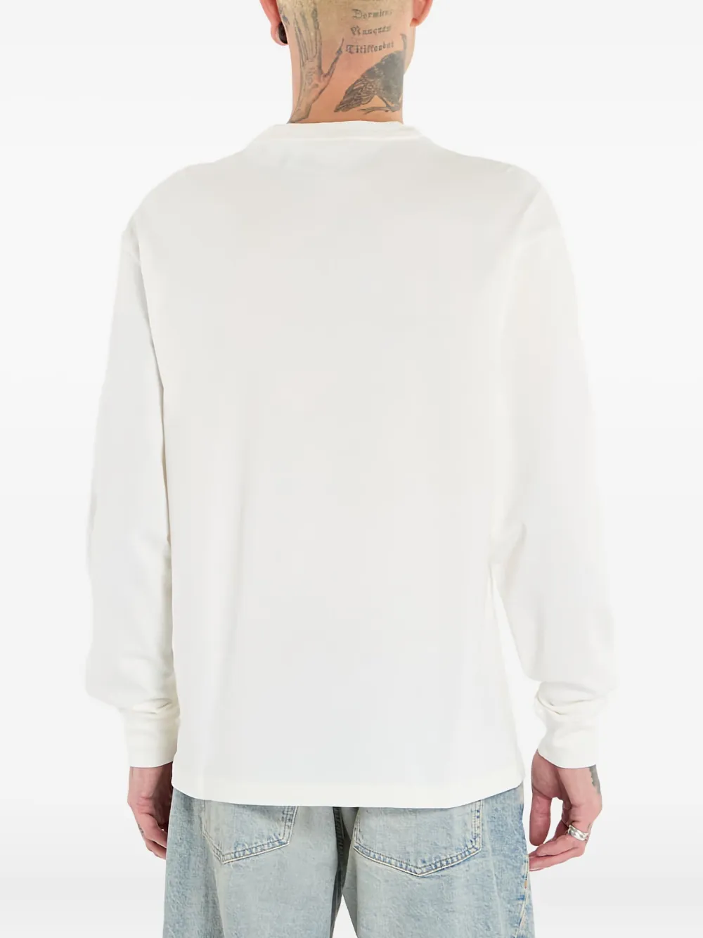 Jordan Brooklyn Long-sleeve Crew-neck T-shirt In White