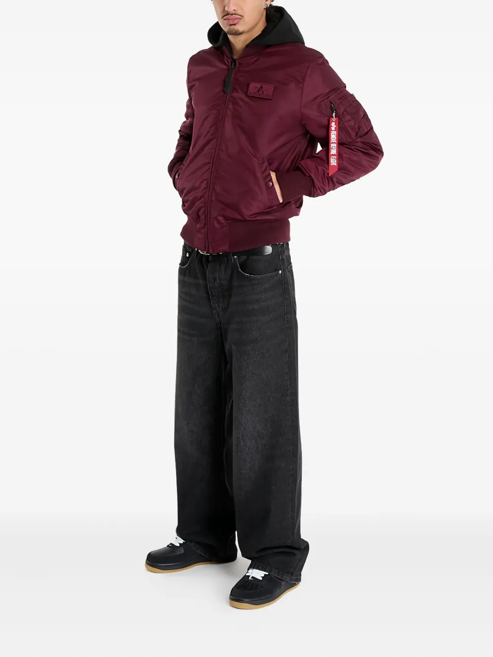 Alpha Industries Zip Hood Backprint MA-1 Jacket | Hooded Jackets | Image 2