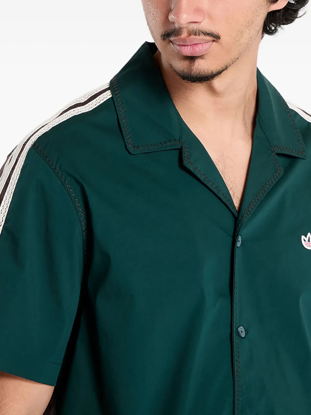 adidas x Clot by Edison Chen bowling shirt Groen