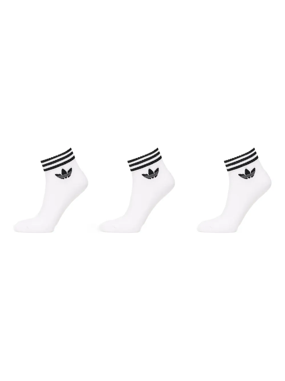Adidas Originals 3-stripes Ankle Socks In White