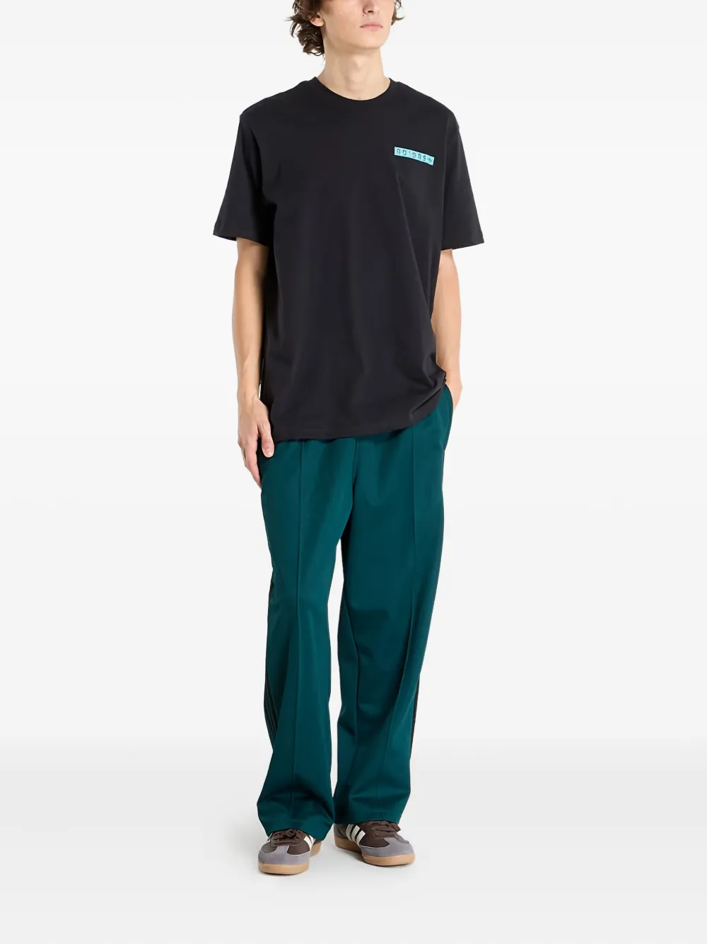 Adidas three-stripes-detail track trousers - Groen