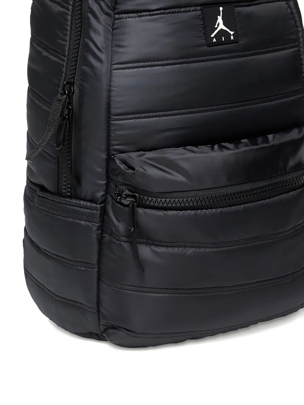 Jordan Quilted-design Backpack In Black