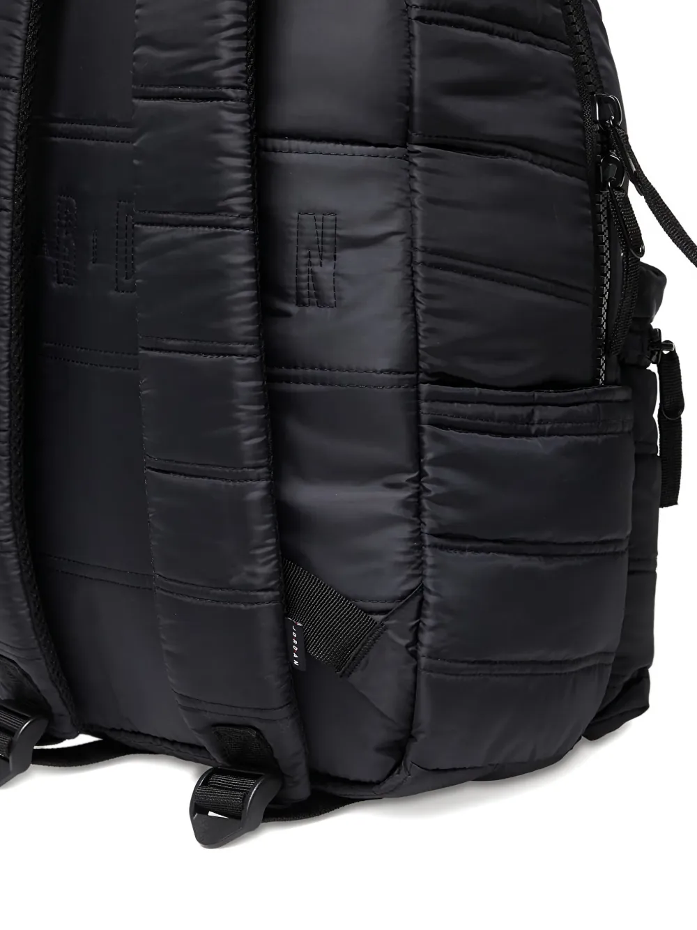 Jordan Quilted-design Backpack In Black