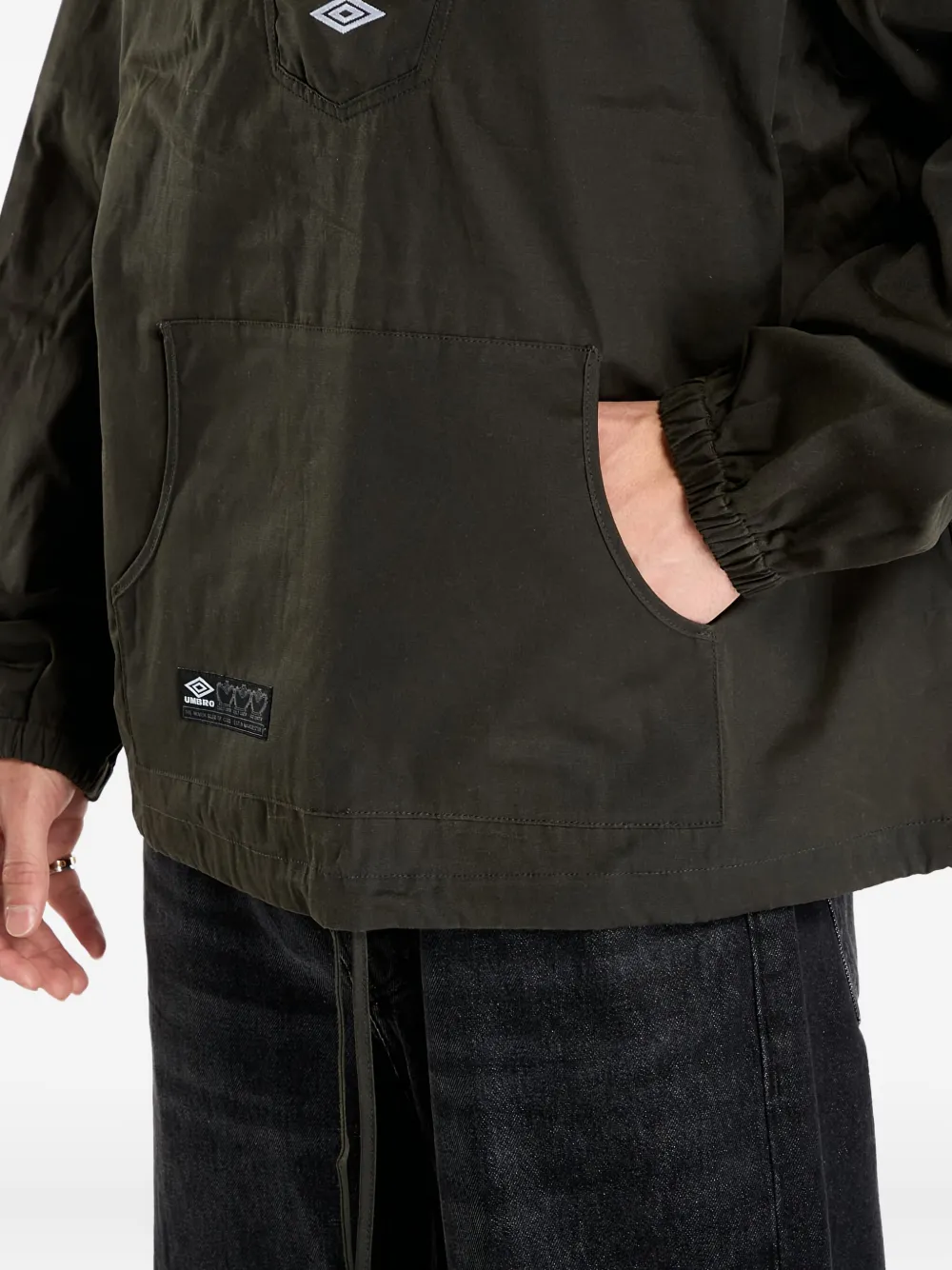 Umbro Slam Jam Waxed Hoodie In Green