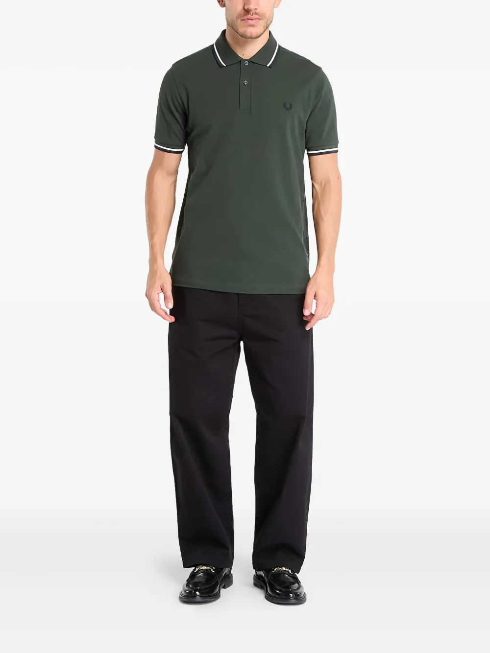 Fred Perry twin-tipped-collar polo shirt - Groen