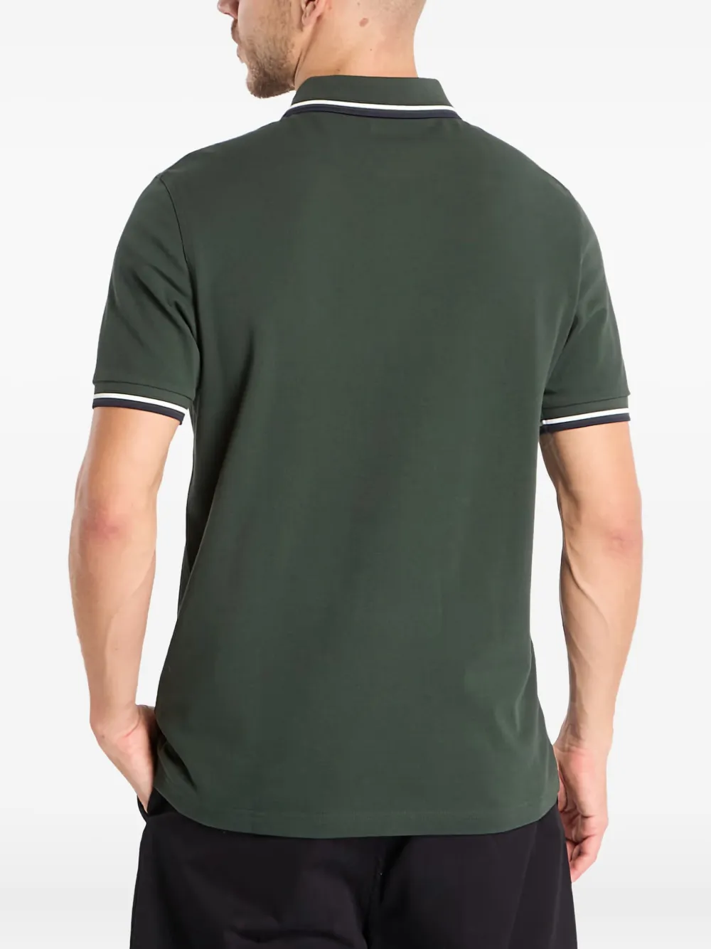 Fred Perry Poloshirt met dubbele kraag Groen