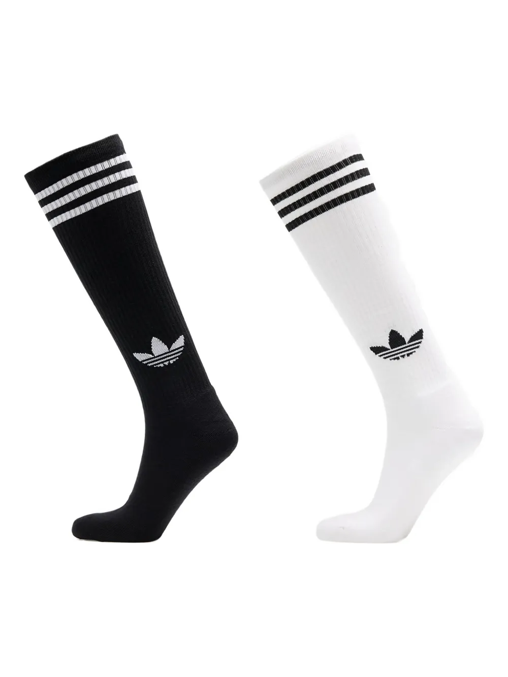 adidas three-stripes knee socks (pack of two) | White | Image 1