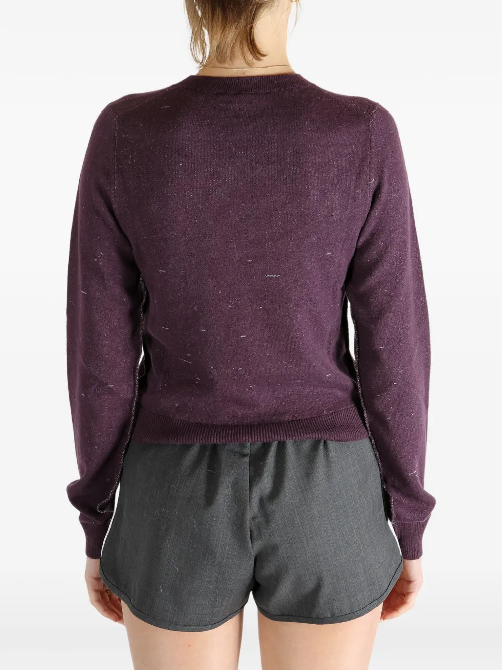 Calvin Klein V-neck Sweater In Purple