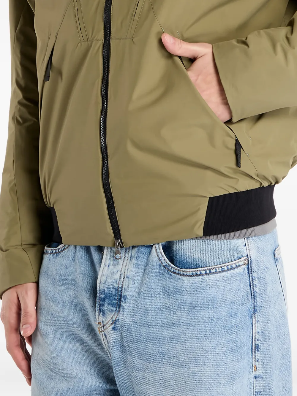Poutnik By Tilak Continental Zip-up Bomber Jacket In Green