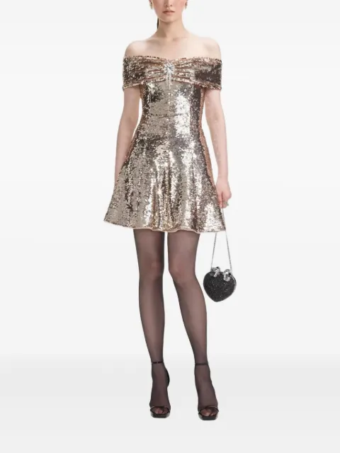 Self-Portrait sequinned mini dress