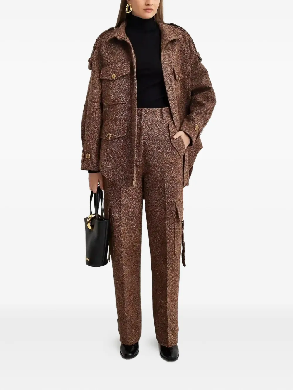 Zimmermann Epaulettes Jacket In Brown
