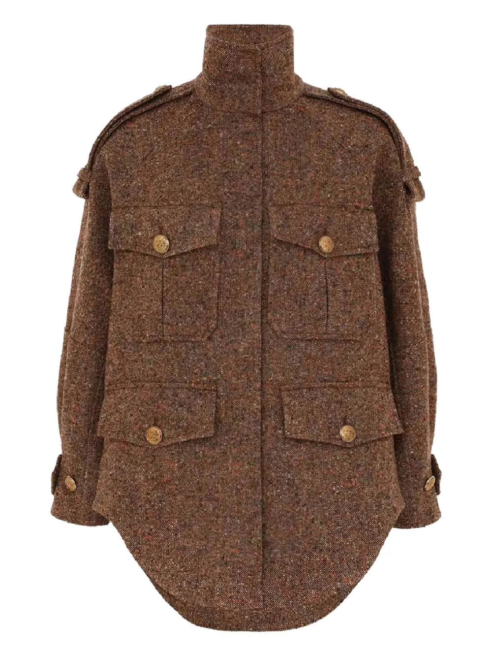 Zimmermann Epaulettes Jacket In Brown