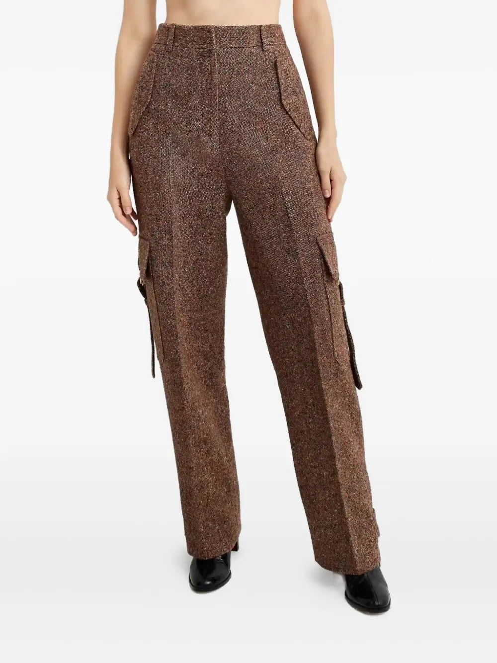 ZIMMERMANN Illustration tweed broek Bruin