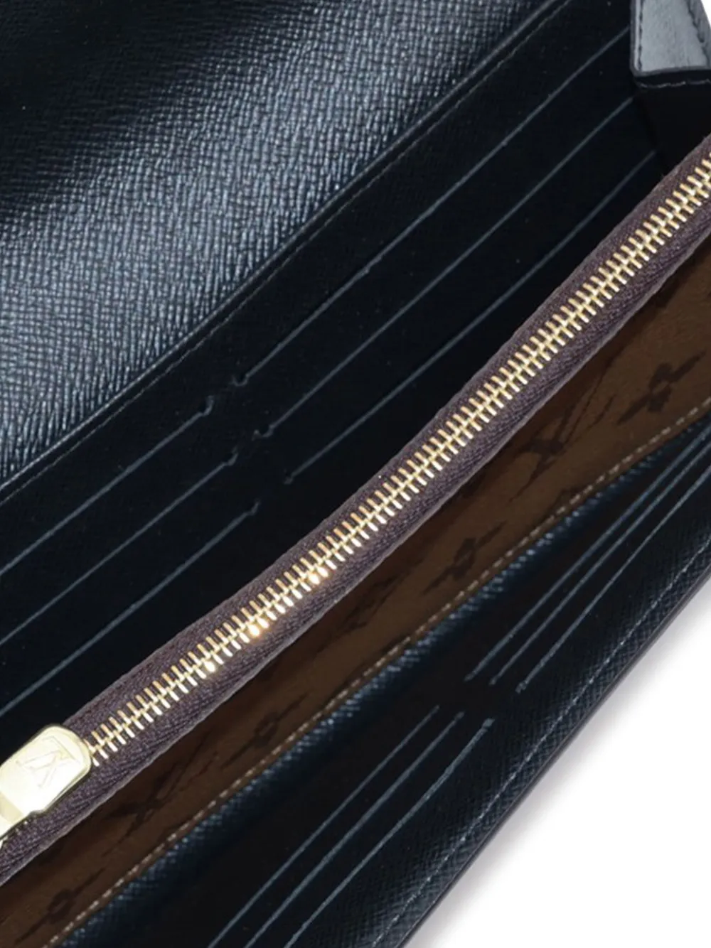 Pre-owned Louis Vuitton 2021-2025 Monogram Sarah Reverse Wallet Long Wallets In Brown