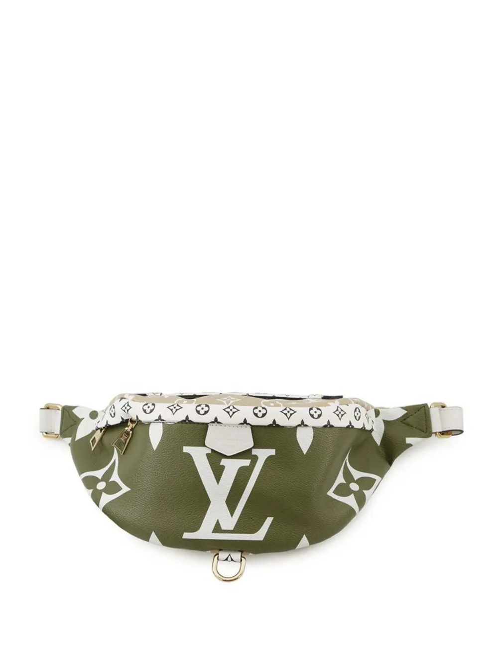 Pre-owned Louis Vuitton 2019 Monogram Giant Bumbag Belt Bag In Green