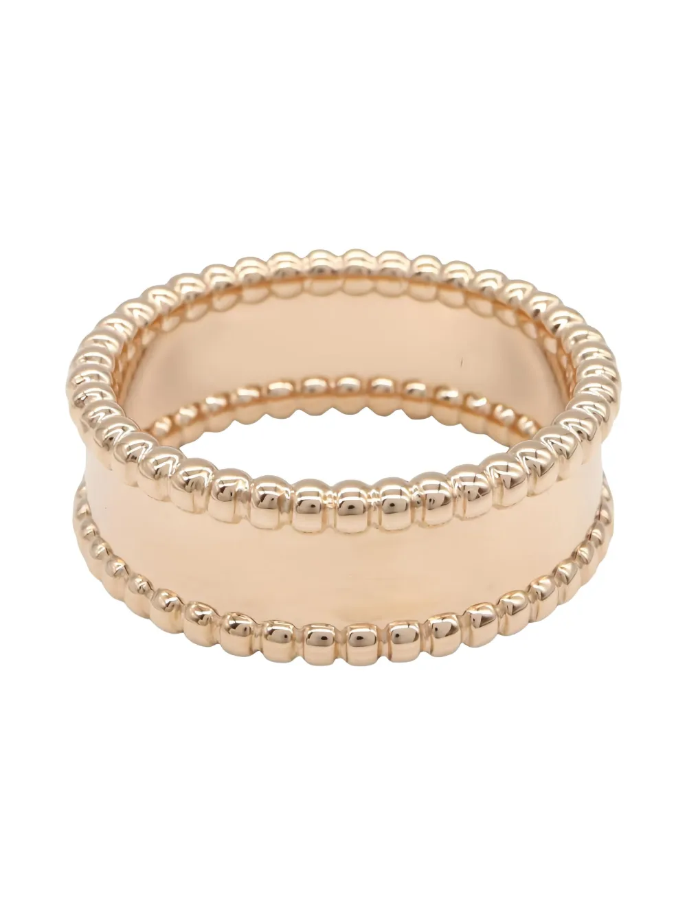 Pre-owned Van Cleef & Arpels 2010s Perlée Senior Tutor Beaded Ring In Pink