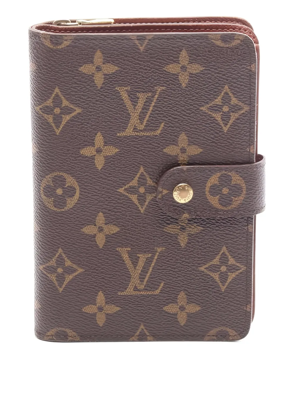 LOUIS VUITTON Pre-owned Monogram Zip Bi-fold Wallet In Brown