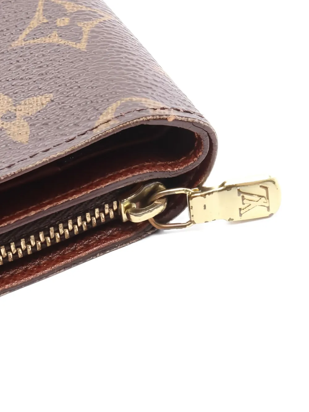 LOUIS VUITTON Pre-owned Monogram Zip Bi-fold Wallet In Brown