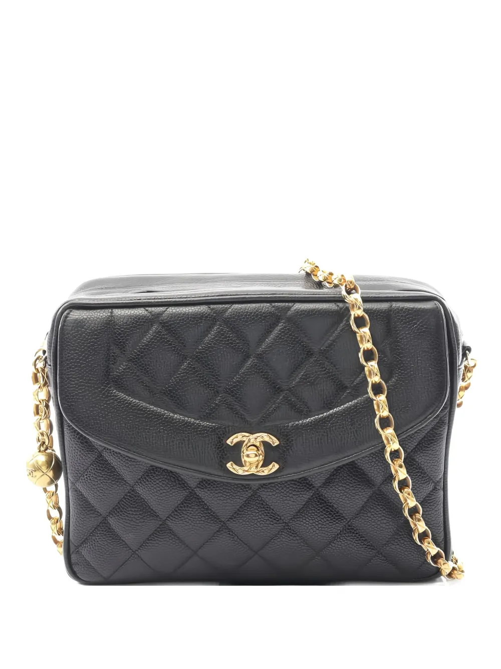 CHANEL Pre-Owned 1996-1997 diamond-quilting shoulder bag - ブラック CHANEL Pre-Owned 1996-1997 diamond-quilting shoulder bag - ブラック