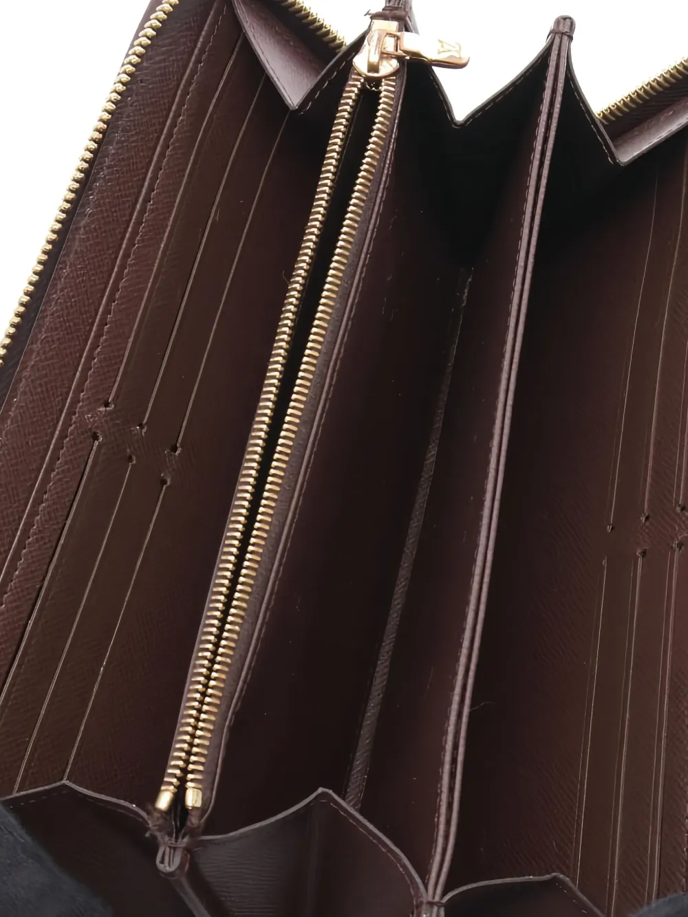 LOUIS VUITTON Pre-owned 2021s Damier Ebene Zippy Wallet In Brown