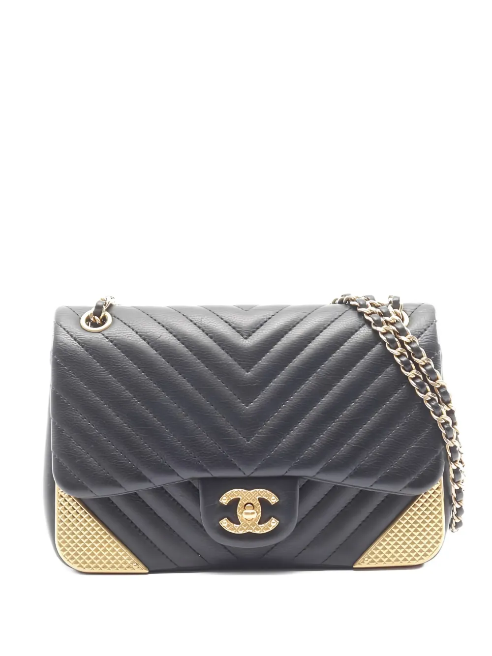 CHANEL Pre-Owned 1991-1994 V-stitch chain crossbody bag - ブラック