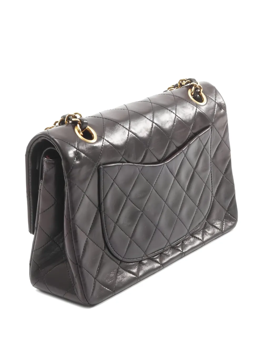 Pre-owned Chanel 1991-1994 Matelasse Flap Chain Crossbody Bag In Black