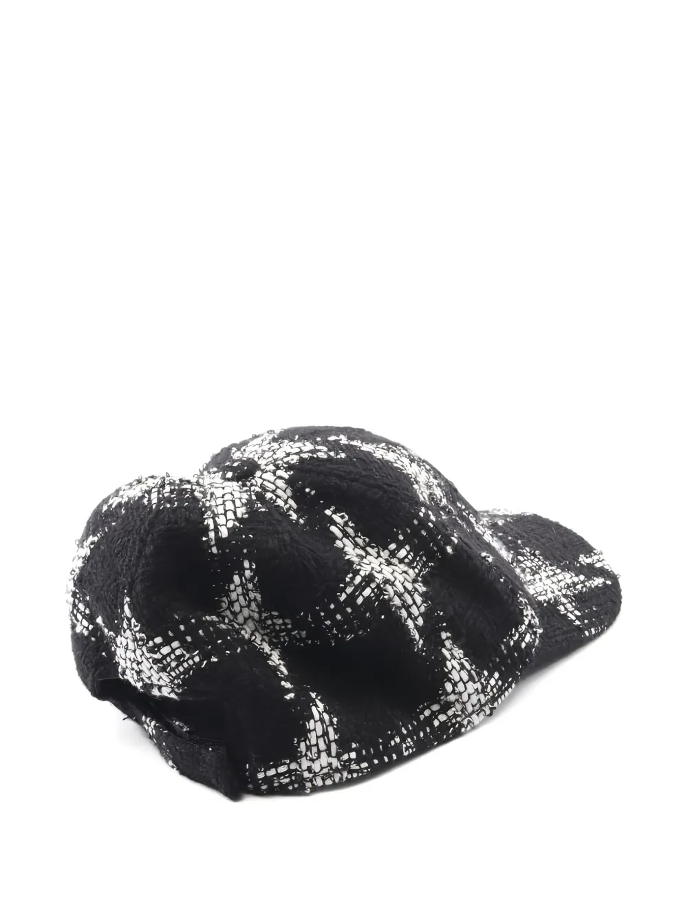 CHANEL Pre-Owned 1986-1988 interlocking-CC tweed baseball cap | Image 2
