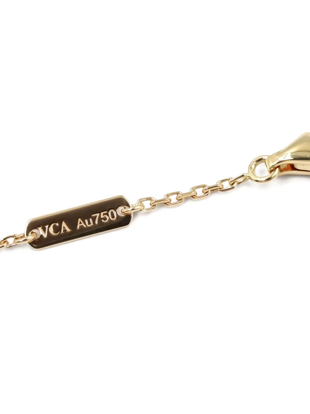 VAN CLEEF & ARPELS Pre-owned 2010s 18k Yellow Gold Vintage Alhambra Onyx Necklace