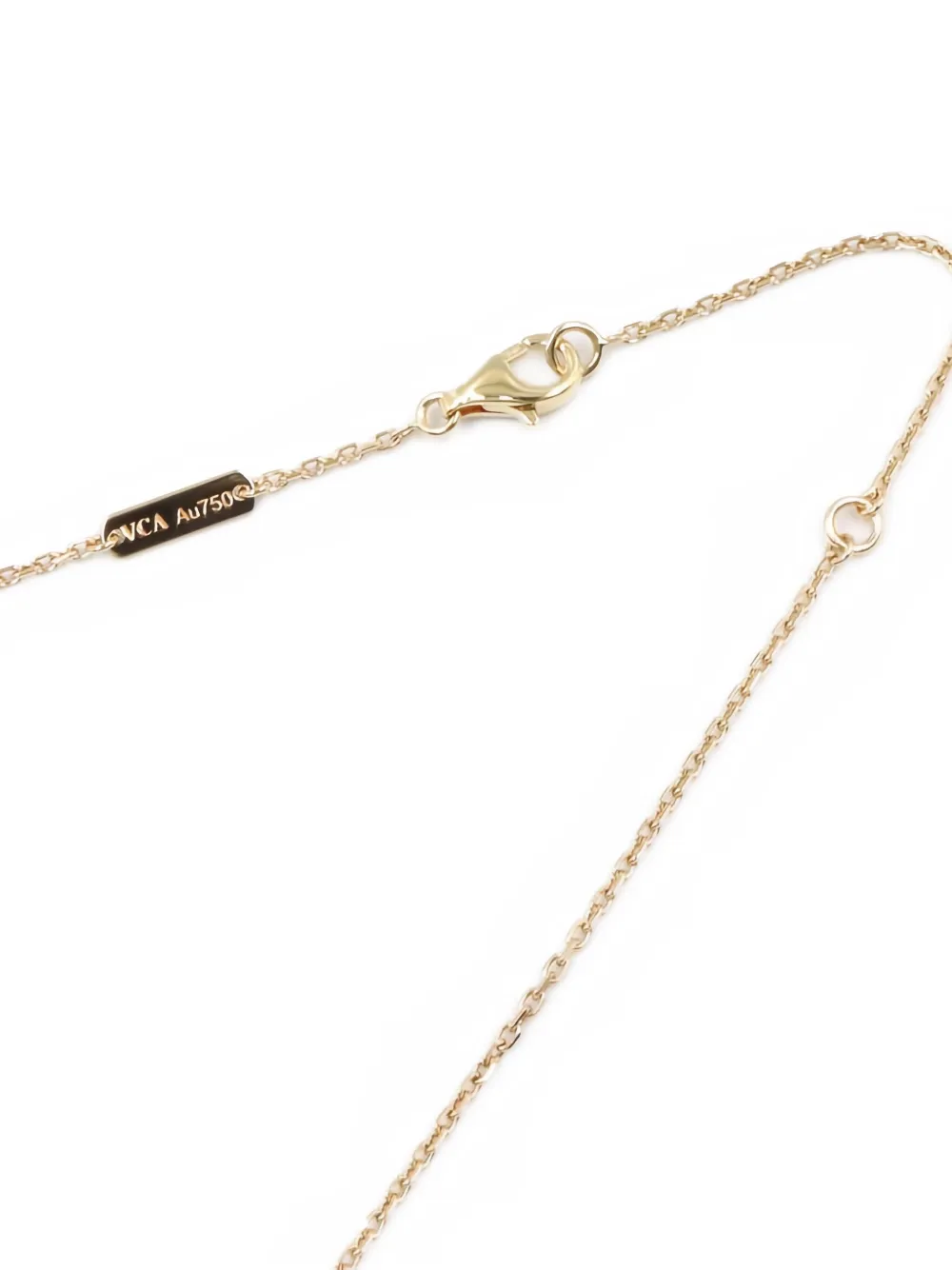 VAN CLEEF & ARPELS Pre-owned 2010s 18k Yellow Gold Vintage Alhambra Onyx Necklace