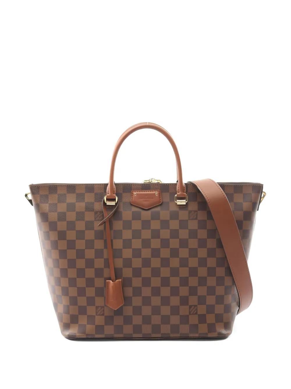 Louis Vuitton Pre-Owned 2014 Damier Ebene Belmont tote bag - ブラウン Louis Vuitton Pre-Owned 2014 Damier Ebene Belmont tote bag - ブラウン