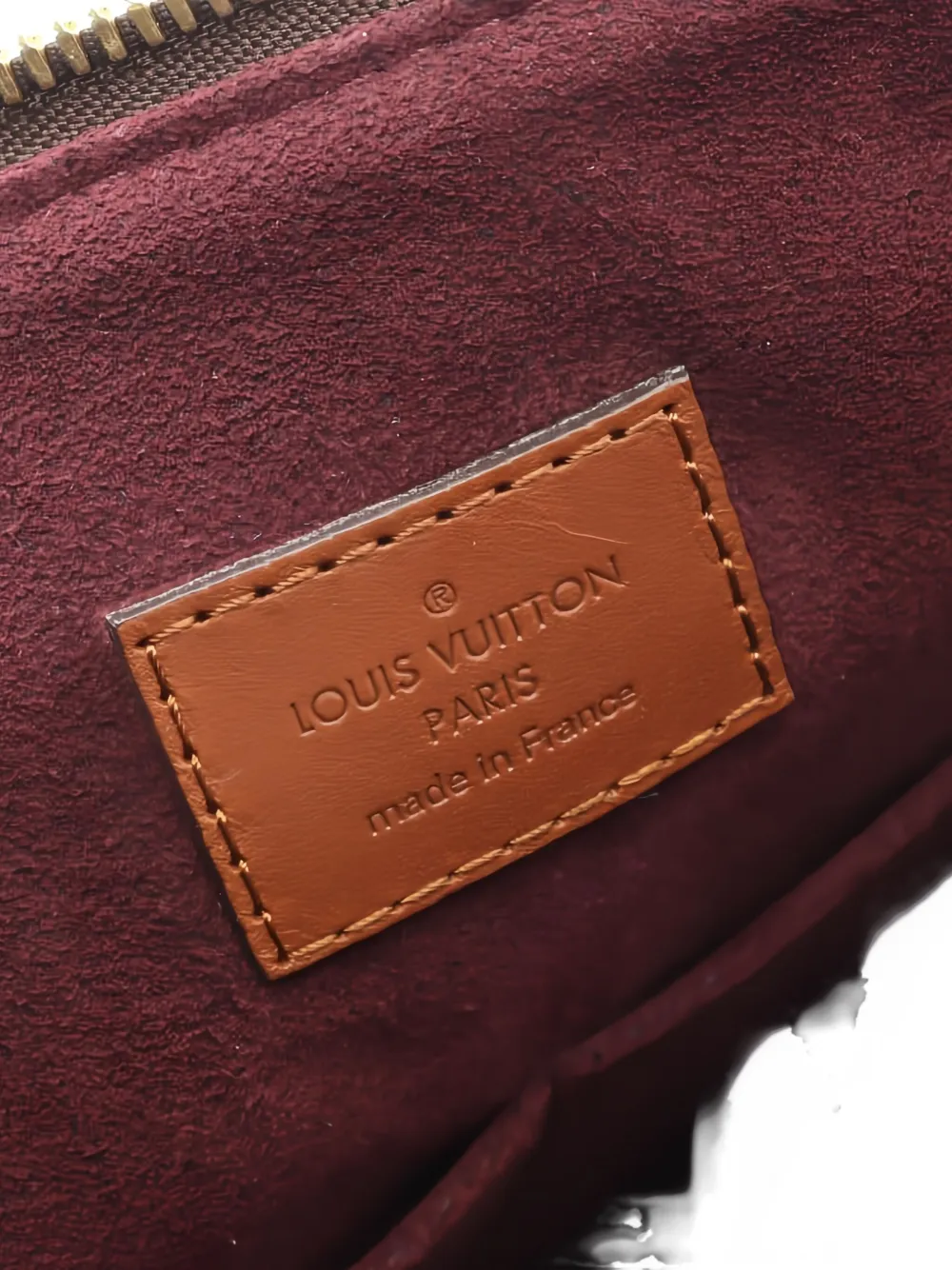 Pre-owned Louis Vuitton 2014 Damier Ebene Belmont Tote Bag In Brown