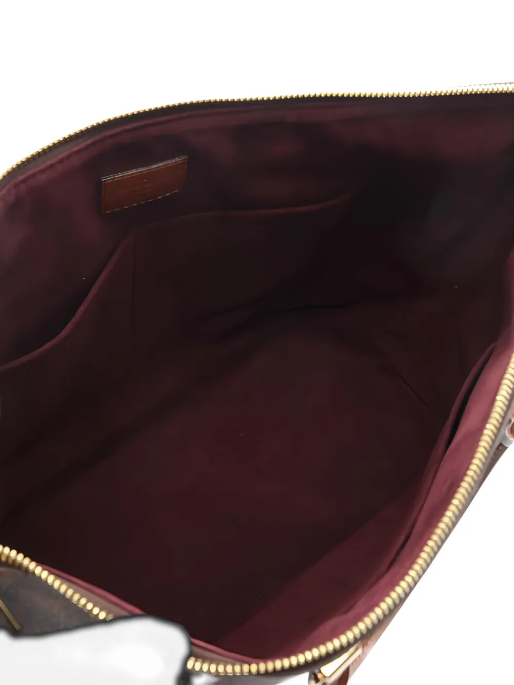 Pre-owned Louis Vuitton 2014 Damier Ebene Belmont Tote Bag In Brown