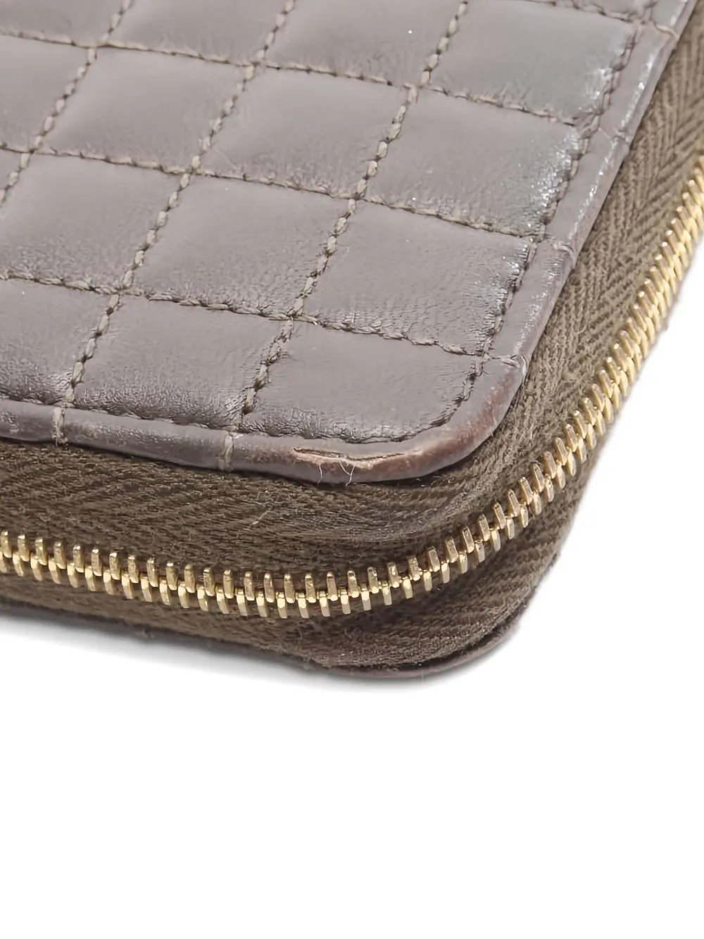 Pre-owned Celine 2010s Zip-around Leather Wallet In Brown