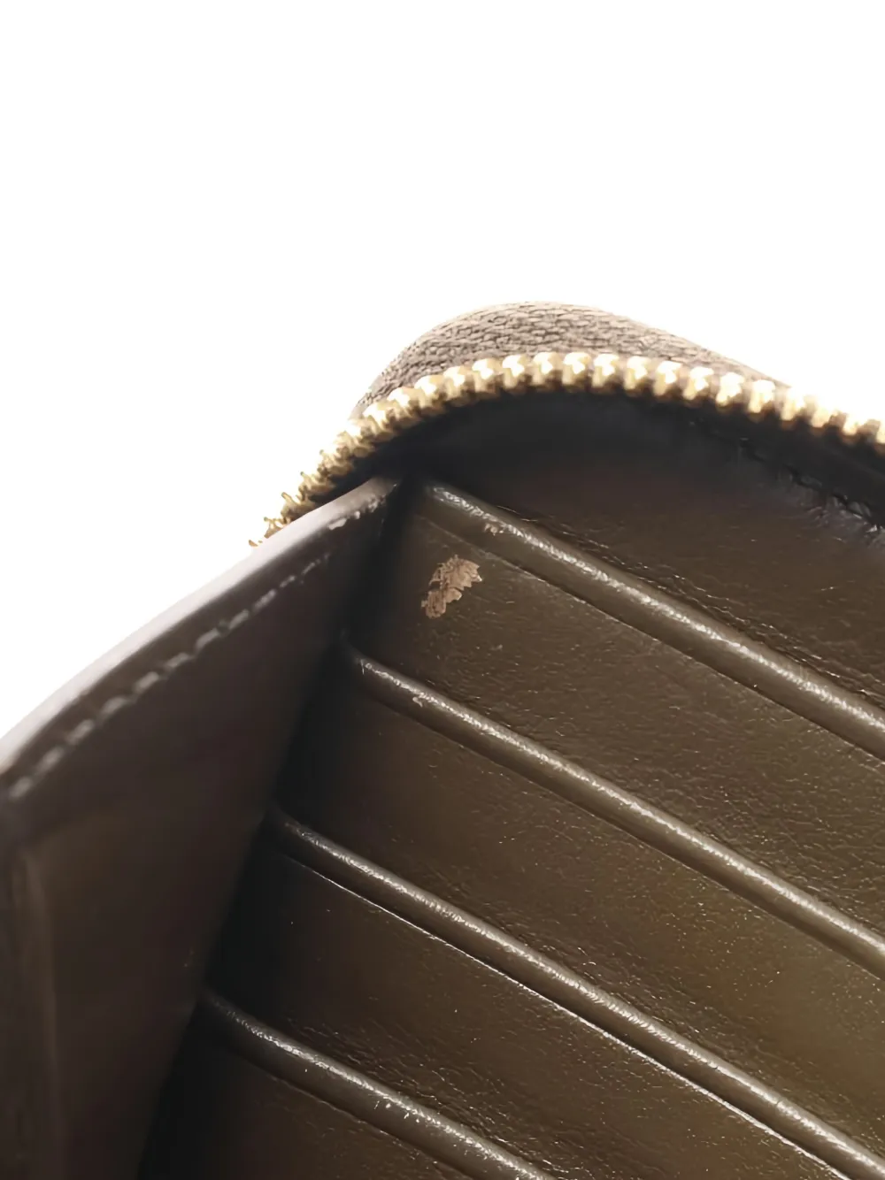 Pre-owned Celine 2010s Zip-around Leather Wallet In Brown