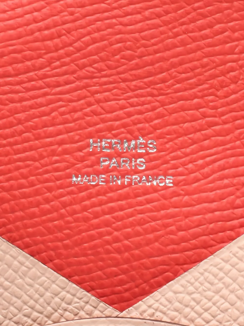 Pre-owned Hermes 2018 Calvi Coin Purse In Pink