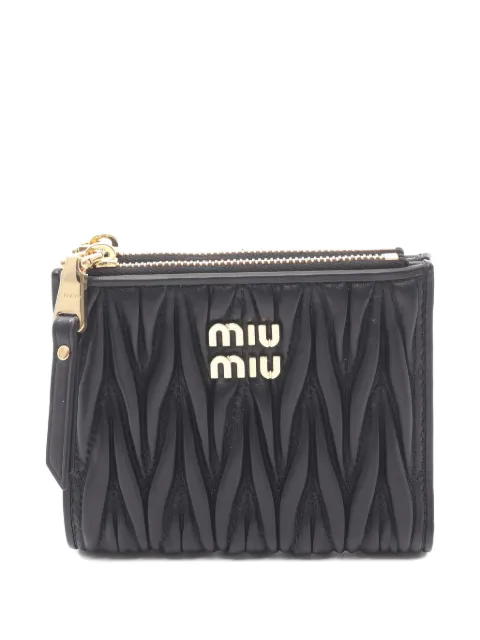 Miu Miu Pre-Owned f2020s matelassé bi-fold leather wallet