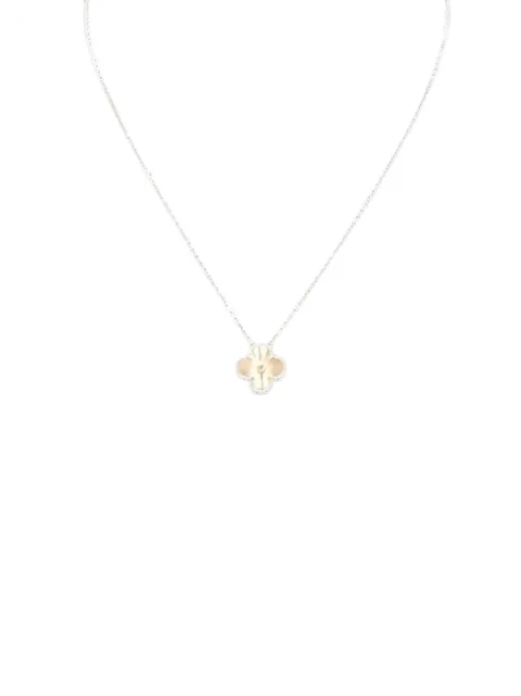 Van Cleef & Arpels Pre-Owned 2010s 18K white and rose gold Vintage Alhambra diamond necklace