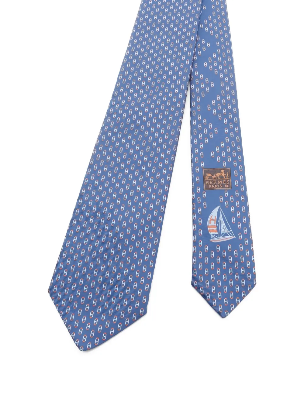 Hermès Pre-Owned 2020s Ocean H silk tie | Image 2