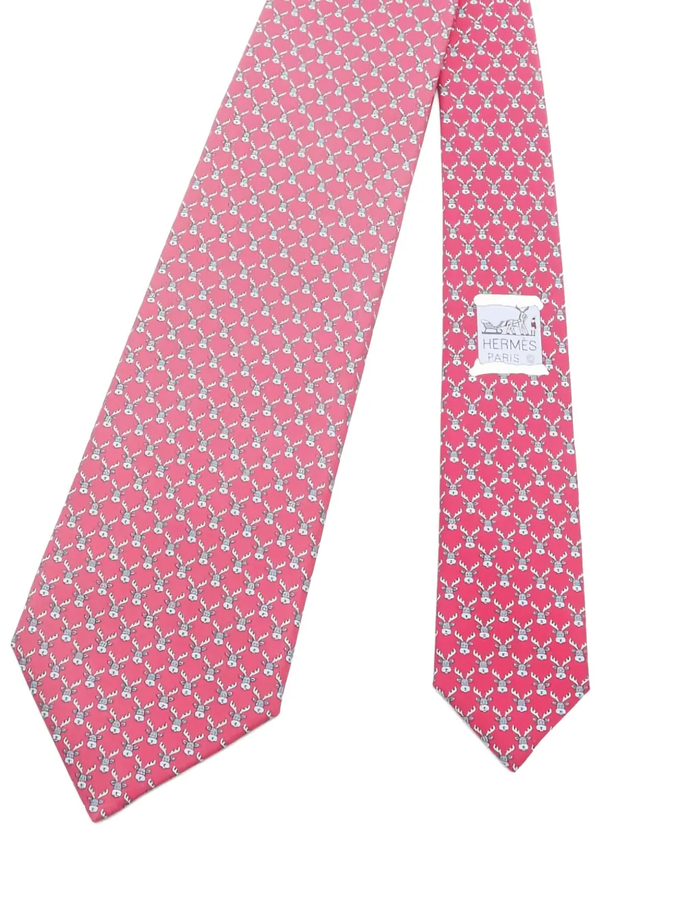 Hermès Pre-Owned corbata con reno estampado 2020 | Image 2