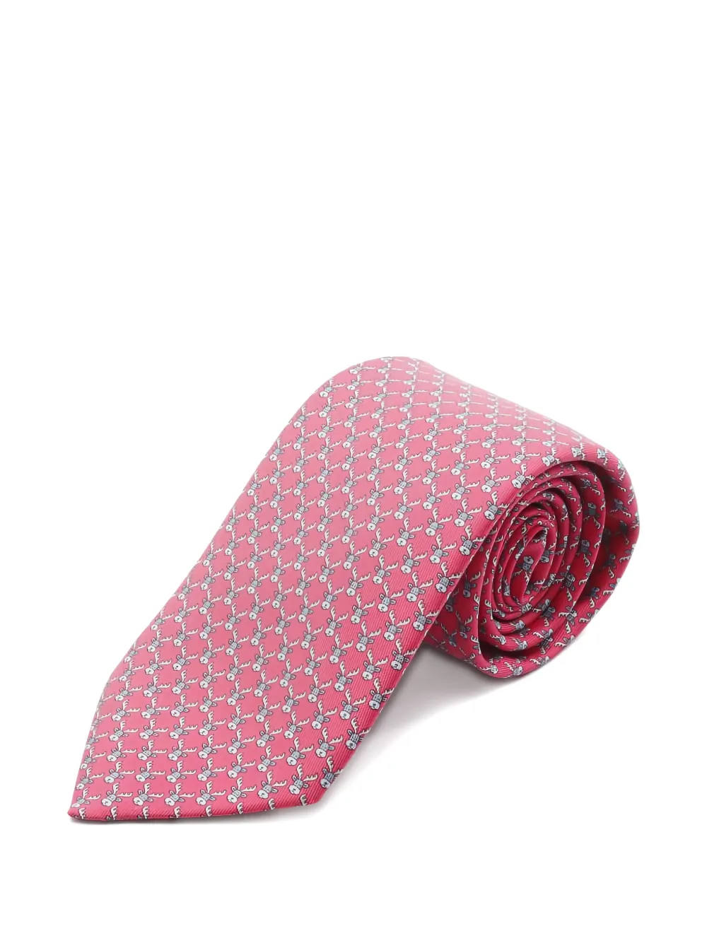 Hermès Pre-Owned corbata con reno estampado 2020 | rosado | Image 1