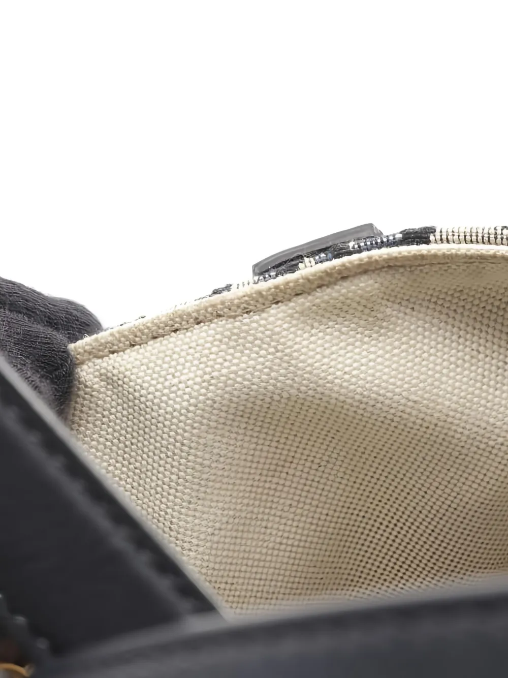 Pre-owned Dior 2010s Mini Saddle Jacquard Shoulder Bag In Neutral