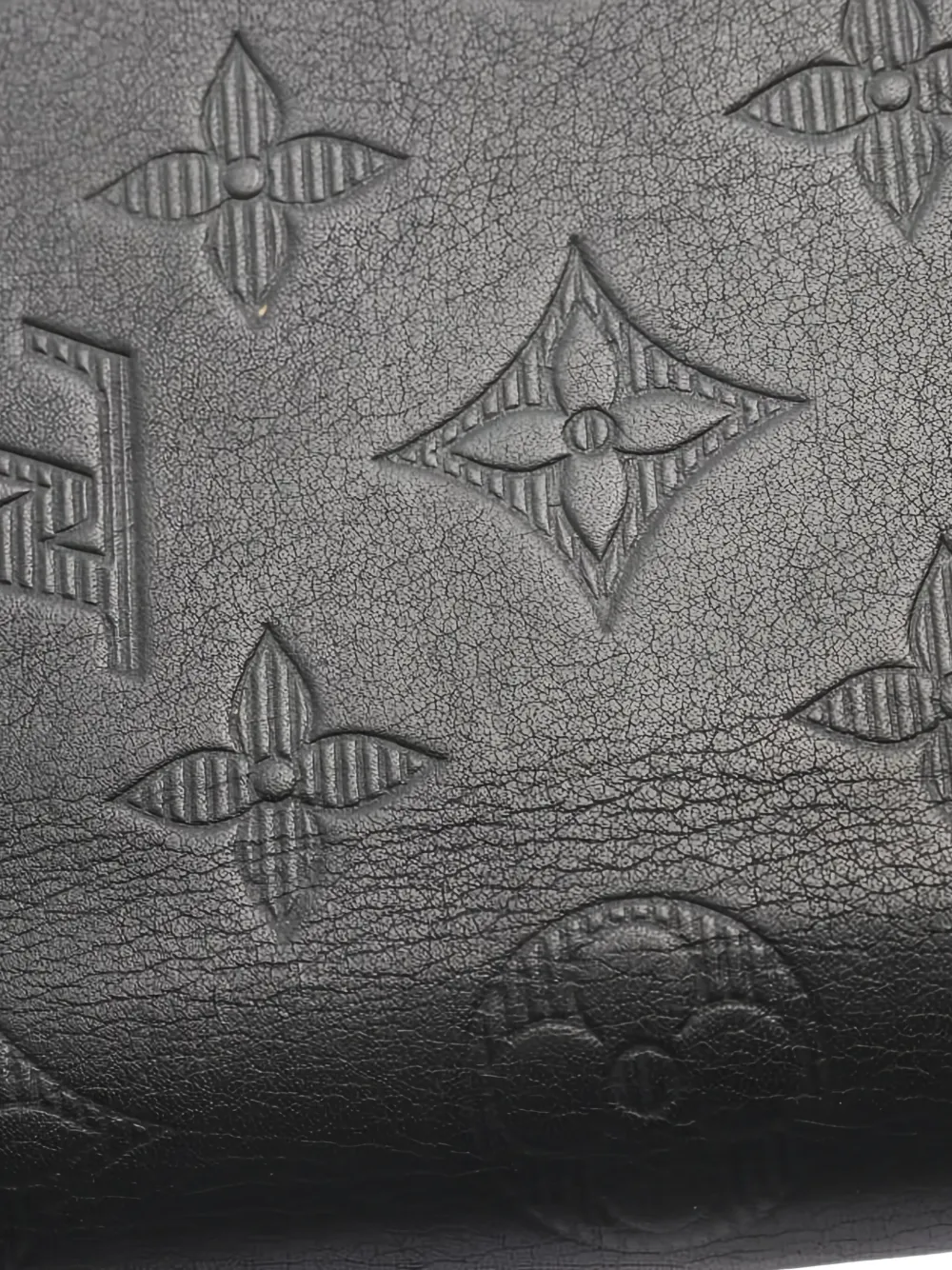 Pre-owned Louis Vuitton 2020 Monogram Shadow Zip Wallet In Black